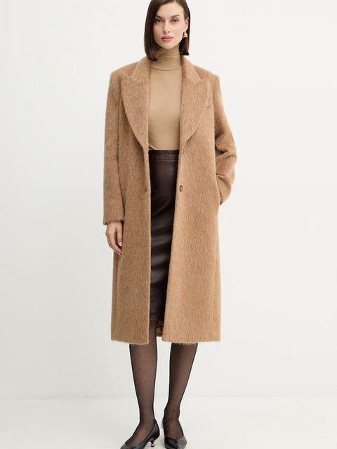 Weekend Max Mara longsleeve z dodatkiem wełny TESEO kolor zielony z golfem 2525946052600