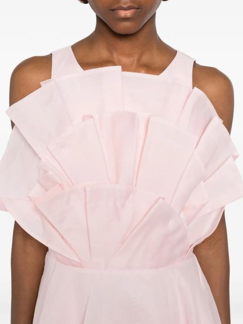 Aje Selestia ruffled layered midi dress - Pink