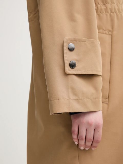 United Colors of Benetton trencz damski kolor beżowy przejściowy oversize 241XDN07I