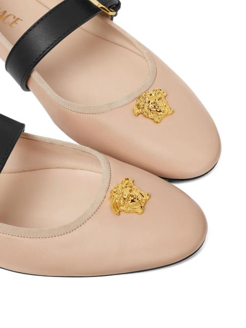 Versace La Medusa nappa ballet flats - Neutrals