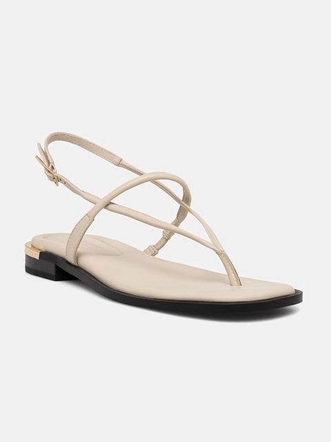Tommy Hilfiger sneakersy damskie skórzane GOLD HEEL DRESSY SANDAL - zdjęcie produktu nr 1