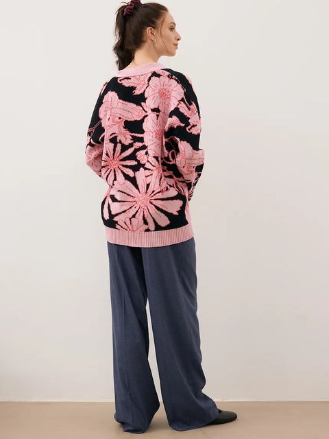 Bizuu kardigan bawełniany HYLES damski kolor różowy HYLES CZARNY