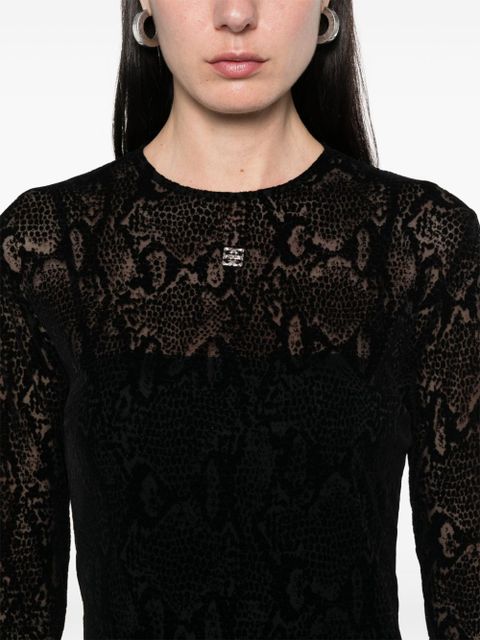 Givenchy flocked mini dress - Black