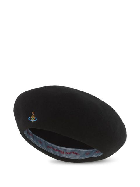 Vivienne Westwood Orb-embroidered hat - Black