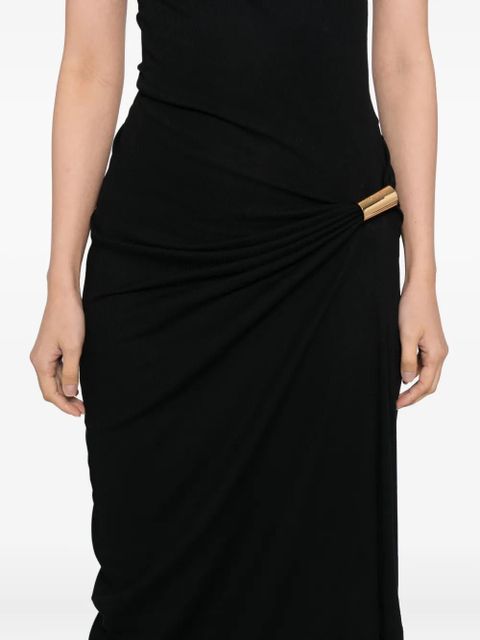 LOEWE asymmetric-hem dress - Black