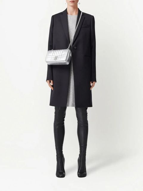 Burberry Small Lola quilted metallic leather bag - Silver - zdjęcie produktu nr 2