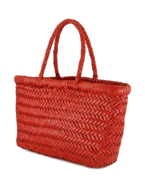 DRAGON DIFFUSION woven flat mini tote bag - Red
