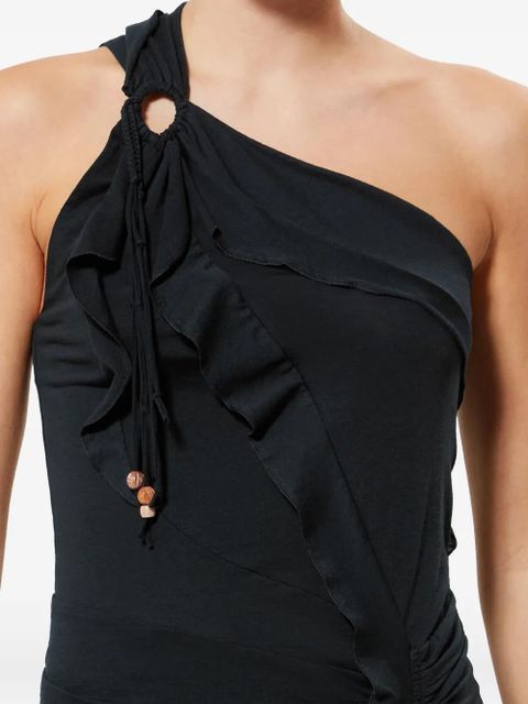 ISABEL MARANT Juliane asymmetrical-hem midi dress - Black