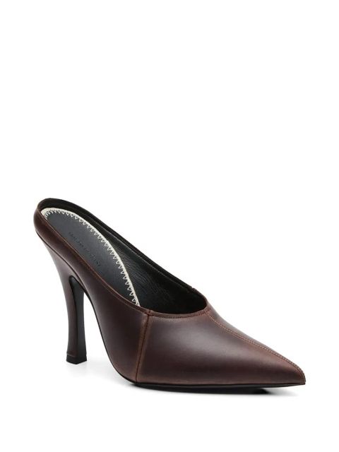 Magda Butrym point-toe leather mules - Brown - zdjęcie produktu nr 2