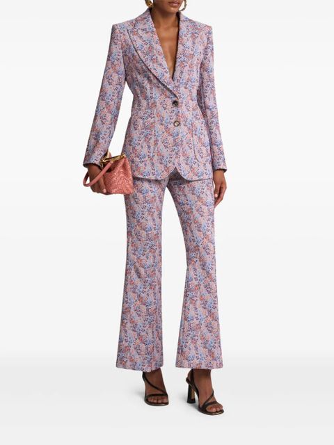 ETRO floral-jacquard trousers - Blue - zdjęcie produktu nr 2