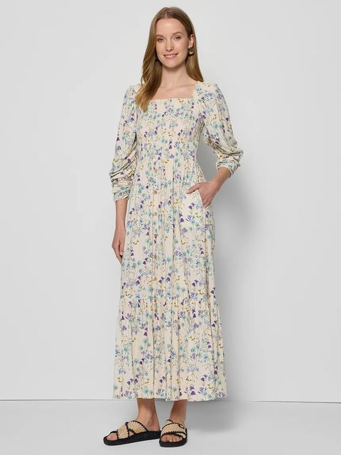 Bizuu sukienka PATRYA kolor beżowy midi rozkloszowana PATRYA KREMOWY