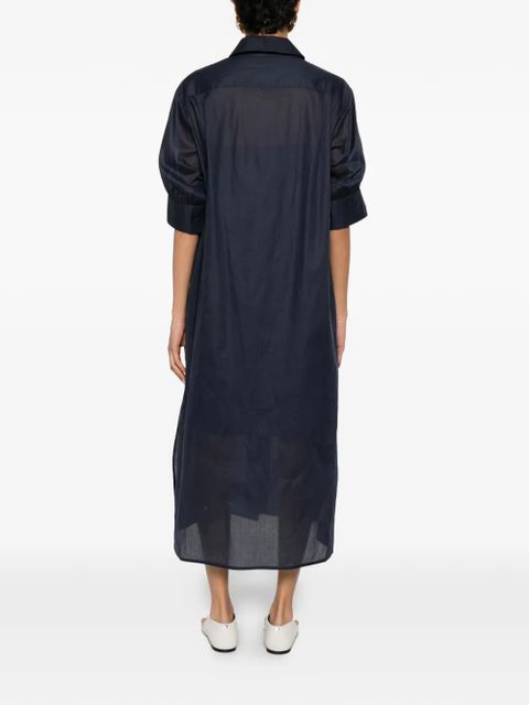 Jil Sander buttoned midi dress - Blue