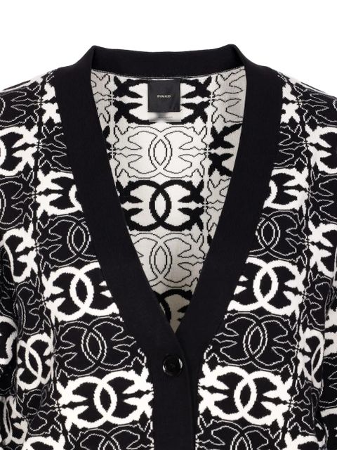 PINKO geometric-pattern cardigan - Black