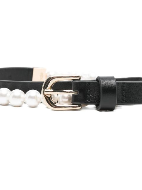 Maje pearl buckle belt - Black