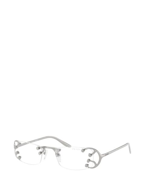 Prada Eyewear rimless glasses - Silver - zdjęcie produktu nr 2