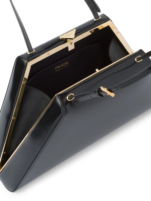 Prada patent-leather tote bag - Black