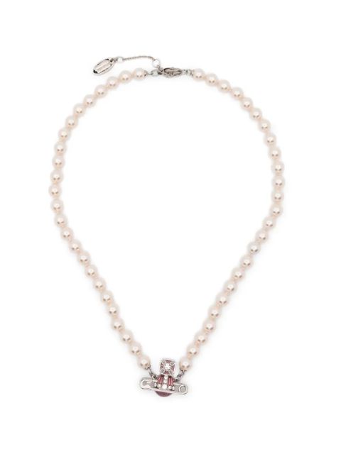 Vivienne Westwood Kitty Orb-detail faux-pearl necklace - Silver - zdjęcie produktu nr 1