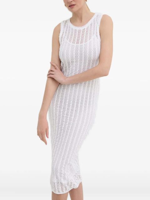 PINKO openwork sleeveless midi dress - White - zdjęcie produktu nr 1