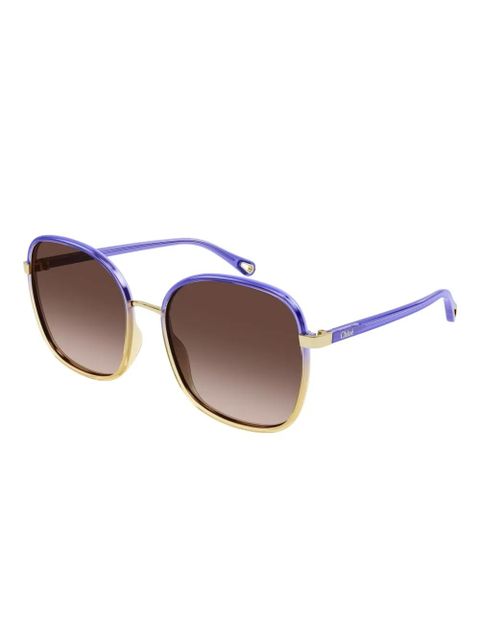 Chloé Eyewear square-frame sunglasses - Purple - zdjęcie produktu nr 2