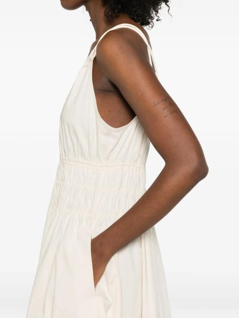 PINKO Amie gathered midi dress - Neutrals