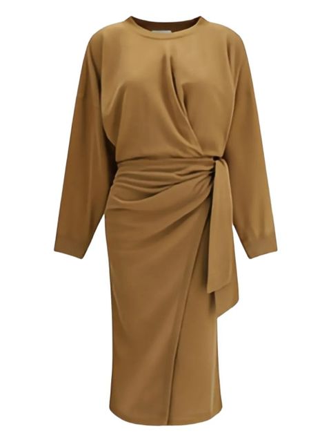 MARANT ÉTOILE Sandrina wrap midi dress - Brown - zdjęcie produktu nr 1