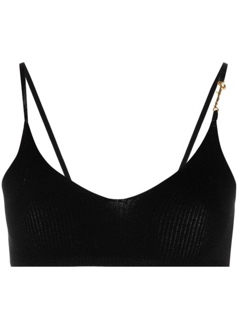Jacquemus Le Bandeau Pralu knitted bralette - Black - zdjęcie produktu nr 1