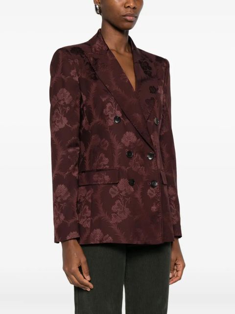 ETRO floral-jacquard double-breasted jacket - Red - zdjęcie produktu nr 2