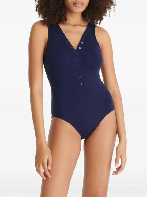 ERES Icône V-neck swimsuit - Blue