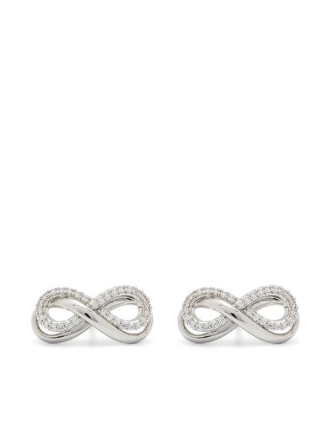 Swarovski Hyperbola stud earrings - White - zdjęcie produktu nr 1