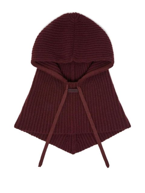 PINKO ribbed-knit balaclava - Red - zdjęcie produktu nr 1