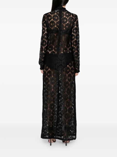 Róhe geometric-lace turtleneck dress - Black
