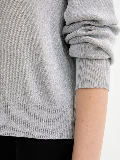 MUNTHE kardigan PARLI damski kolor szary lekki 252161125275