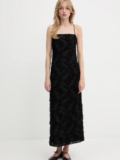 Samsoe Samsoe sukienka SALAZIO kolor czarny maxi prosta F25200087