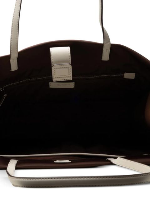 Tory Burch large Ella colourblock logo-plaque tote bag - Brown