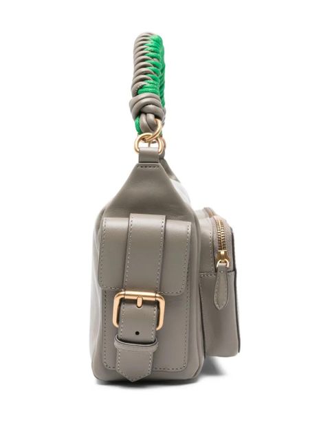 PINKO braided-handle pocket shoulder bag - Neutrals