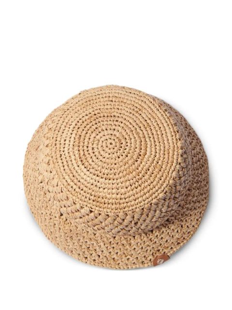 Maje raffia patch hat - Neutrals