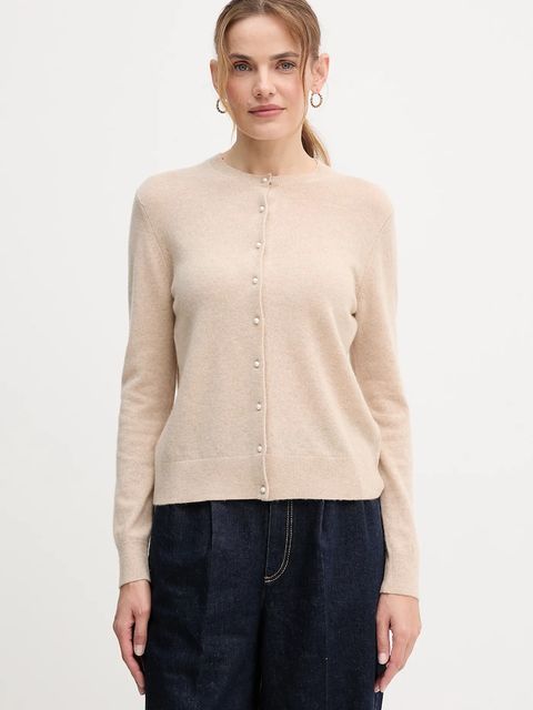 United Colors of Benetton kardigan kaszmirowy damski kolor beżowy 1033D502A - zdjęcie produktu nr 1
