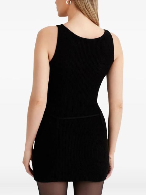 Aya Muse Zeal round-neck mini dress - Black