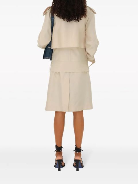 Burberry double-breasted short trench coat - Neutrals