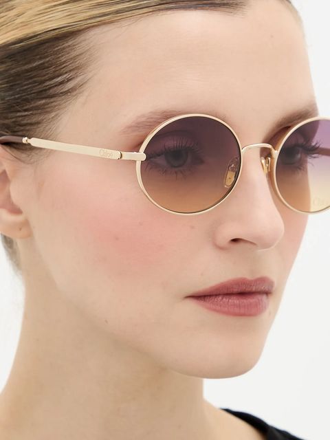 Chloé okulary przeciwsłoneczne damskie kolor złoty CH0326S