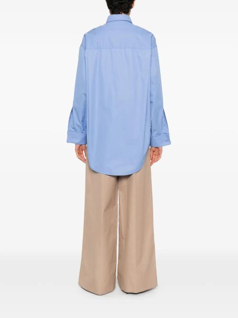 Balenciaga curved-hem shirt - Blue