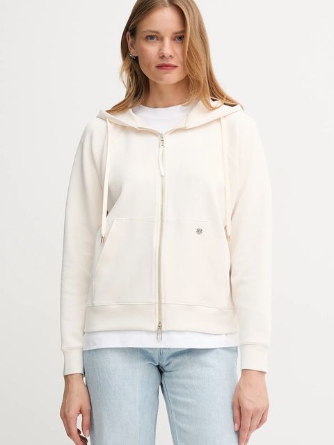 Joop! bluza damska kolor beżowy z kapturem gładka 30048712 - zdjęcie produktu nr 1