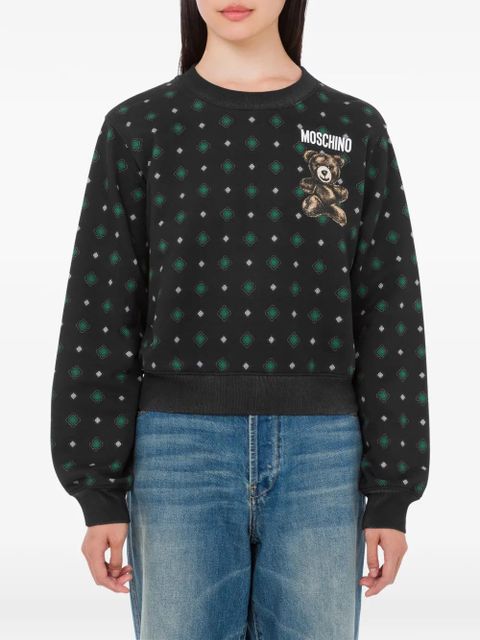 Moschino bear-print long-sleeve sweatshirt - Black