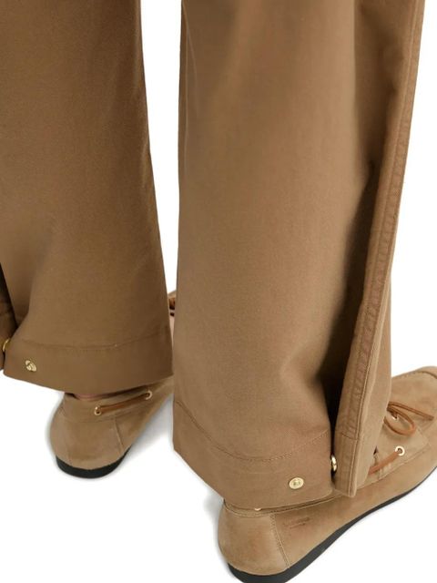 Barbour Alara button wide leg trousers - Brown