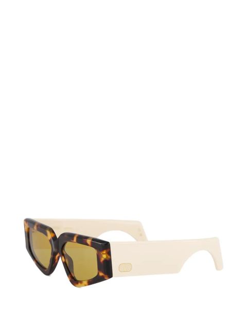 Valentino Garavani V-logo geometric-frame sunglasses - Brown - zdjęcie produktu nr 2