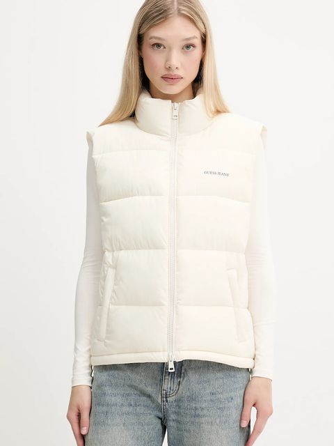 Guess Jeans bezrękawnik damski kolor beżowy zimowy W4BN59 WGII2 - zdjęcie produktu nr 1
