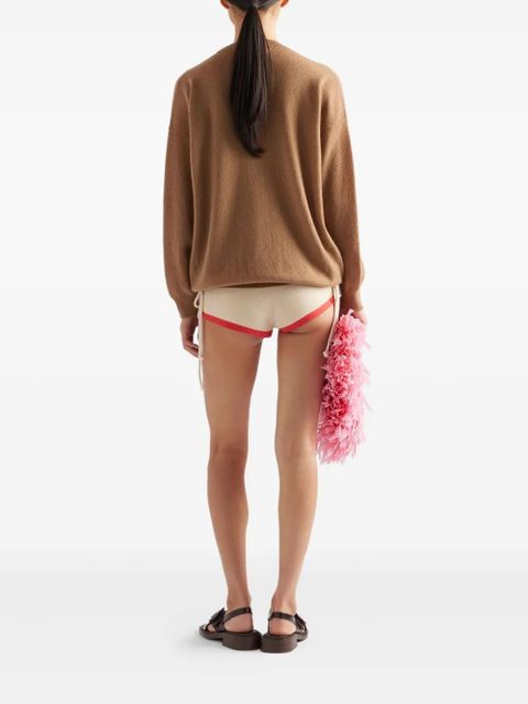 Prada ribbed cashmere cardigan - Brown - zdjęcie produktu nr 2