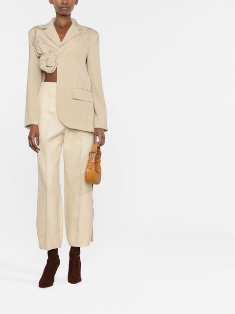 Jacquemus Baccala asymmetric cropped blazer - Neutrals - zdjęcie produktu nr 2