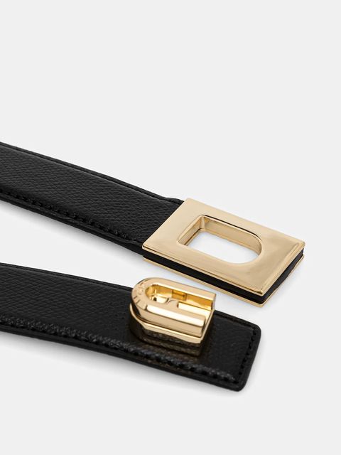 Furla pasek skórzany damski kolor czarny WC00065 ARE000 O6000 - zdjęcie produktu nr 2