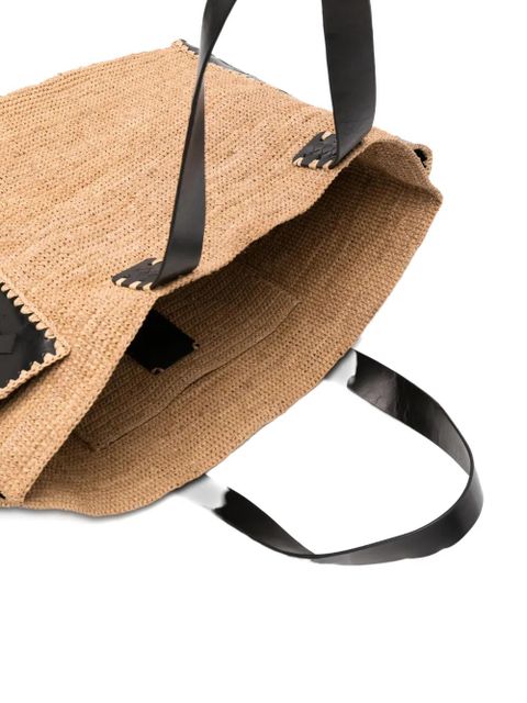 DRAGON DIFFUSION x Sovani leather-trim tote bag - Neutrals